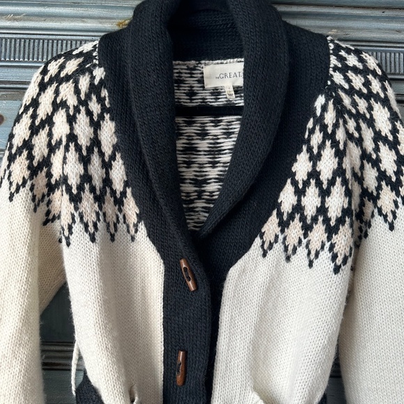 The Great. Geo Fair Isle Alpaca Blend Cardigan Size 0 (XS) - Picture 7 of 14